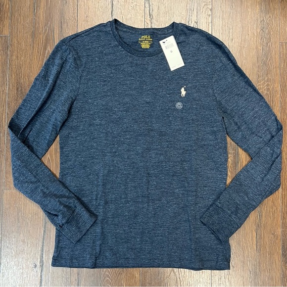 🆕 Polo Ralph Lauren custom slim fit long sleeve tee SZ MED - Picture 1 of 2